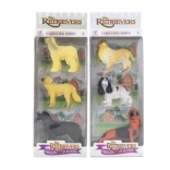 Set aus 3 Plastik-Hundchen