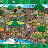 Eurographics Spot & Find – Ein Tag im Zoo, Puzzle mit 100 Teilen