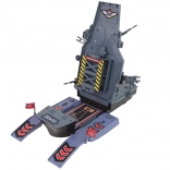 Flugzeugträger – militärische Marinestützpunkt mit Lichtern und Sounds