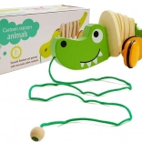 Nachzieh-Krokodil aus Holz 18 cm