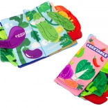 Weiches Stoffbuch für Babys – Gemüse, raschelnd und quietschend
