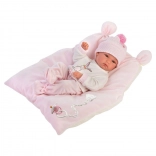 Llorens New Born Mädchen – realistische Babypuppe 35 cm, Ganzvinylkörper
