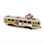 Metall-Retro-Straßenbahn PRAGUE T3 16 cm mit Rückzugmechanismus