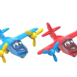 Kunststoffflugzeug für Kinder mit öffnender Kabine, 28 × 24 cm, 2 Farben