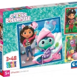 Puzzle CLEMENTONI Gabys zauberhaftes Häuschen 3×48 Teile