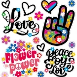 Bügelaufkleber Blumenkraft kleiner Bogen