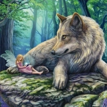Puzzle Wolf und Fee 500 Teile