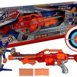 Karabiner für Schaumstoffpfeile mit drehbarem Ziel