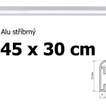 Aluminiumrahmen 45 × 30 cm – silber