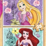 Holzpuzzle EDUCA Disney Prinzessinnen Rapunzel und ARIEL 2×25 Teile