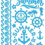 Aufbügelbare Aufnäher mit maritimem Motiv – großes Bogenformat 20 × 30 cm