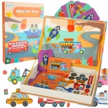 Magnetisches Buch – Faltbares Puzzle mit Verkehrsmitteln