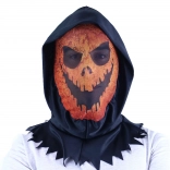 Textile Halloween-Kürbismaske mit Kapuze