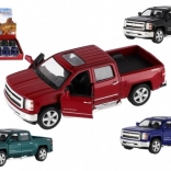Modellauto Kinsmart Chevrolet Silverado 2014 mit Metallkarosserie, 1:46, 13 cm, Rückziehmotor, 4 Farben