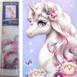 Diamantmalerei Einhorn-Dame 30 × 40 cm - Norimpex