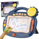 Woopie magnetische Zeichentafel mit Sounds und Stempeln – blau