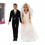 ANLILY Hochzeits-Puppenset – Braut und Bräutigam 30 cm