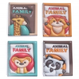 Spiralblock ohne Linien 14,5 × 21 cm, 60 Seiten – Tiere