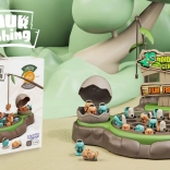 Woopie Angeln nach Dino-Fischchen – magnetisches Spiel für Kinder, 2 Angelruten