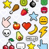 Pixele Patch kleiner Bogen