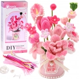 DIY-Kreativset – Stoffblumen in einer Vase (Flowerbox)