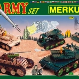 Baukasten Merkur Army Set 674 Stk., zweilagige Schachtel 36 × 27 × 5,5 cm