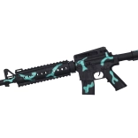 Kinder Kunststoffgewehr mit Schwungrad 61 cm schwarz-blau