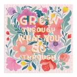Quadratisches Puzzle Galison „Grow Through What You Go Through“ – 500 Teile