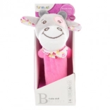 Quietschendes Rasselspielzeug Rosa Kuh für Babys
