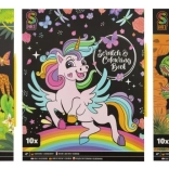 Kratz- und Mal-Set für Kinder – 10 Bögen mit Kunststoffstift