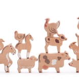 Bajo Bauernhof – Set aus 14 Holztiere