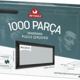 Schwarzer Puzzle-Rahmen 96x34 cm