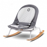 Kinder-Schaukelstuhl Rosa grau-weiß