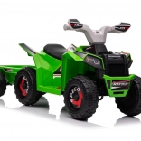 Grünes Elektro-Quad XMX630T mit Anhänger