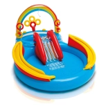 aufblasbarer Wasser-Spielplatz mit Regenbogen und Rutsche Intex