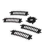 Gleise und Kreuzung für Kindereisenbahnen – gebogene Schienen und Kreuzung, kompatibel mit RegioJet, České dráhy, SC Pendolino und Železničná spoločnosť Slovensko