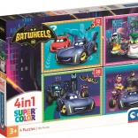 Puzzle Batwheels 4v1 (12, 16, 20, 24 Teile)