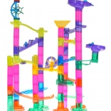 Murmelbahn-Bausatz 105 Teile mit leuchtenden Kugeln