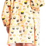 Cozy Noxxiez Hoodie-Decke mit Kapuze, Sushi – Oversize tragbare Decke
