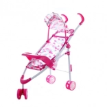 Metallbuggy für Puppen mit rosa Wolken