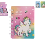 Ringbuch-Notizblock mit Einhornmotiv 9,5 × 12 cm