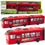 Gelenkbus 1:16 mit Licht, Sound und öffnenden Türen – rot