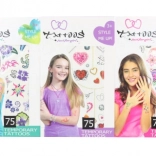 Temporäre Tattoos für Mädchen – Set mit 75 Motiven
