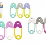 Rassel in Form einer Sicherheitsnadel – Farbmix