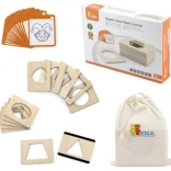 Holzmagnetische Schablonen mit Formen zum Malen