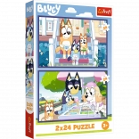 Puzzle 2x24 Lustige Bluey - BBC Bluey Trefl