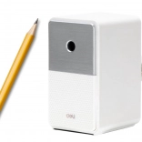 Manueller Anspitzer mit Behälter und einstellbarer Klinge, weiß