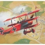 Plastikmodell des Flugzeugs Fokker Dr.I Triplane