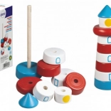 Holz-Stapelpyramide Leuchtturm DETOA