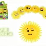 Antistress-Silikonball Smiley 8 cm mit Licht